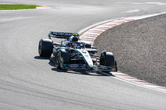 2025-08-30 F1 - Heineken Dutch GP - Third Practice Session ZANDVOORT, NETHERLANDS - AUGUST 30: Kimi Antonelli of Mercedes competing in the Third Practice Session during F1 - Heineken Dutch GP on August 30, 2025 in Zandvoort, Netherlands. Zandvoort Netherlands Content not available for redistribution in The Netherlands directly or indirectly through any third parties. Copyright: xAndrexWeeningx