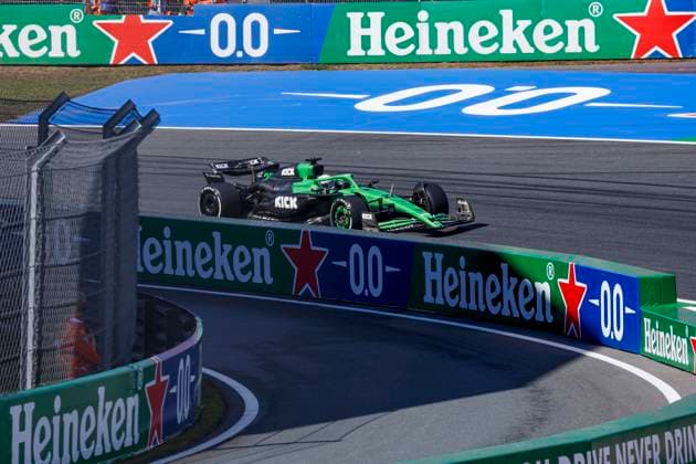 Nico Hülkenberg of Germany and Stake F1 Team Kick Sauber during the Free Practice of the Formula 1 Heineken Dutch Grand Prix 2025 on Day 2 at Circuit Zandvoort on August 30, 2025 in Zandvoort, Netherlands. (Photo by Marcel ter Bals DeFodi Images)