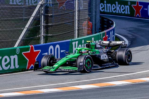 Gabriel Bortoleto of Brazil and Stake F1 Team Kick Sauber during the Free Practice of the Formula 1 Heineken Dutch Grand Prix 2025 on Day 2 at Circuit Zandvoort on August 30, 2025 in Zandvoort, Netherlands. (Photo by Marcel ter Bals DeFodi Images)