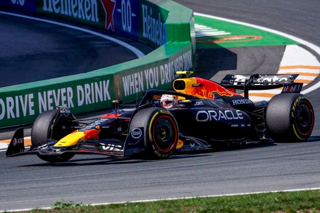 Yuki Tsunoda of Japan and Oracle Red Bull Racing during the Free Practice of the Formula 1 Heineken Dutch Grand Prix 2025 on Day 2 at Circuit Zandvoort on August 30, 2025 in Zandvoort, Netherlands. (Photo by Marcel ter Bals DeFodi Images)