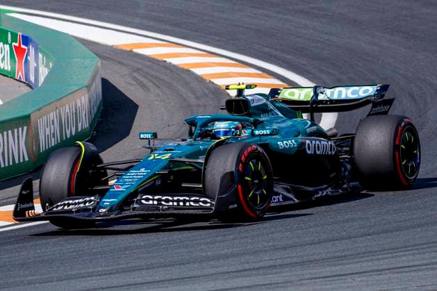 Fernando Alonso of Spain and Aston Martin F1 Team during the Free Practice of the Formula 1 Heineken Dutch Grand Prix 2025 on Day 2 at Circuit Zandvoort on August 30, 2025 in Zandvoort, Netherlands. (Photo by Marcel ter Bals DeFodi Images)