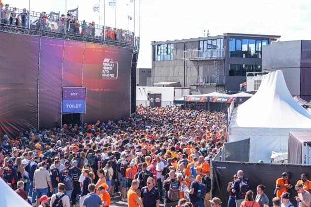 2025-08-30 F1 - Heineken Dutch GP - Third Practice Session ZANDVOORT, NETHERLANDS - AUGUST 30: The crowd in the Third Practice Session during F1 - Heineken Dutch GP on August 30, 2025 in Zandvoort, Netherlands. Zandvoort Netherlands Content not available for redistribution in The Netherlands directly or indirectly through any third parties. Copyright: xAndrexWeeningx