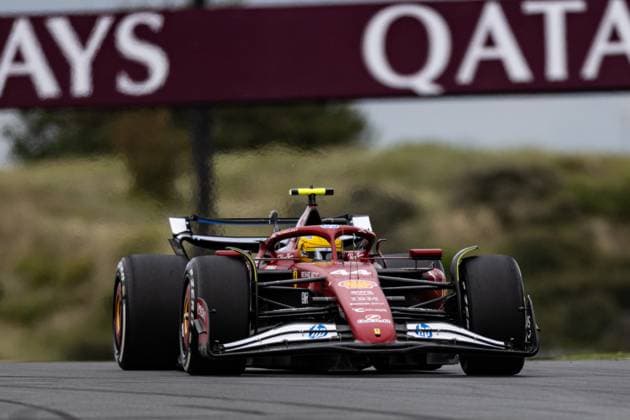30th August 2025; Circuit Zandvoort, Zandvoort, North Holland, Netherlands; Formula 1 Heineken Dutch Grand Prix 2025 ; Qualification Day; Lewis Hamilton (GBR) in the SF-25 of Scuderia Ferrari HP during free practice  GodfreyxPitt