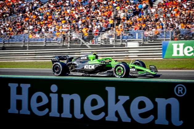 Formule 1 driver Gabriel Bortoleto of Kick Sauber during the match Formula 1 Zandvoort saturday 2025, free practice and qualification at the Formula 1 circuit Zandvoort for the Formula One Zandvoort saturday 2025 season 2025-2026 in ZANDVOORT, Netherlands on 30 august 2025, (photo by Marcel van Dorst EYE4images DeFodi Images)