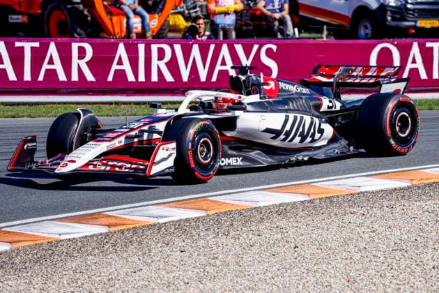 Esteban Ocon of France and Haas F1 Team competing in the Qualification of the Formula 1 Heineken Dutch Grand Prix 2025 on Day 2 at Circuit Zandvoort on August 30, 2025 in Zandvoort, Netherlands. (Photo by Marcel ter Bals DeFodi Images)