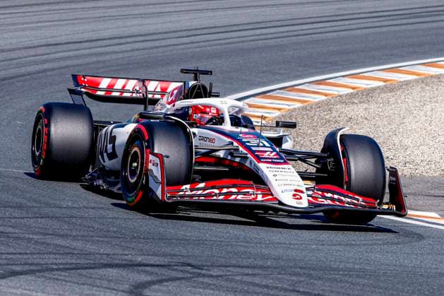 Esteban Ocon of France and Haas F1 Team competing in the Qualification of the Formula 1 Heineken Dutch Grand Prix 2025 on Day 2 at Circuit Zandvoort on August 30, 2025 in Zandvoort, Netherlands. (Photo by Marcel ter Bals DeFodi Images)