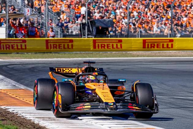 Oscar Piastri of Australia and McLaren F1 Team competing in the Qualification of the Formula 1 Heineken Dutch Grand Prix 2025 on Day 2 at Circuit Zandvoort on August 30, 2025 in Zandvoort, Netherlands. (Photo by Marcel ter Bals DeFodi Images)