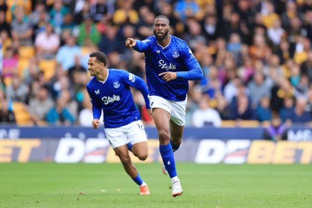 Football - Premier League - Wolverhampton Wanderers v Everton 30th August 2025 - Premier League - Wolverhampton Wanderers v Everton - Beto of Everton celebrates after scoring their 1st goal - Photo: Simon Stacpoole Offside. Wolverhampton UK Copyright: xSimonxStacpoolexOffside