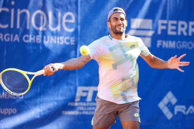 Daniel Cukierman (ISR) during ATP, Tennis Herren Como Lake Challenger 2025, International Tennis match in Como, Italy, August 29 2025  Copyright: xRobertaxCorradin IPAxSportx xipa-agency.netx xx IPA_63666770 IPA_Agency_IPA63666770