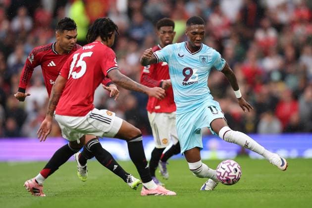 Manchester United, ManU v Burnley 30 August 2025, Manchester - Premier League Football - Manchester United v Burnley. Jaidon Anthony of Burnley (photo by Daniel Chesterton) Manchester UK Copyright: xDanielxChestertonxOffside