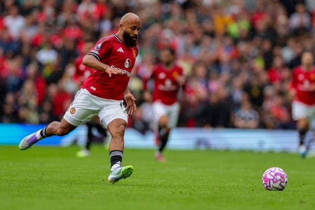 30th August 2025; Old Trafford, Manchester, England; Premier League Football, Manchester United, ManU versus Burnley; Bryan Mbeumo of Manchester United on the ball  RogerxEvans