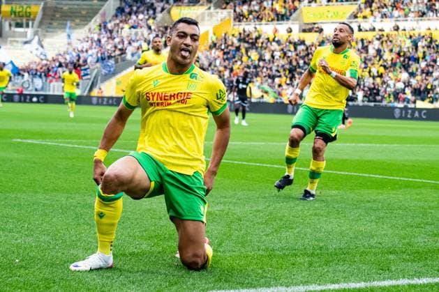 FOOTBALL : FC Nantes vs AJ Auxerre - Ligue 1 - JournÃ e 3 - 30 08 2025 Joie des joueurs du Fc Nantes aprÃ s le but de Mostafa Mohamed (FC NANTES) NantesFrance  Copyright: xBaptistexAutissierx