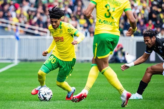 FOOTBALL : FC Nantes vs AJ Auxerre - Ligue 1 - JournÃ e 3 - 30 08 2025 Yassine Benhattab (FC NANTES) NantesFrance  Copyright: xBaptistexAutissierx