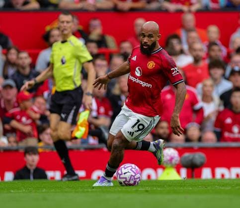 30th August 2025; Old Trafford, Manchester, England; Premier League Football, Manchester United, ManU versus Burnley; Bryan Mbeumo of Manchester United on the ball  RogerxEvans