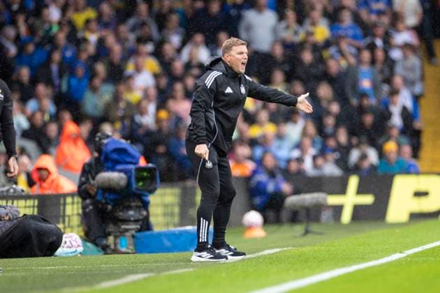 Leeds United v Newcastle United - Premier League Newcastle United F.C. manager Eddie Howe gesticulates during the Premier League match between Leeds United and Newcastle United at Elland Road in Leeds, United Kingdom, on August 30, 2025. Leeds West Yorkshire United Kingdom  Copyright: xMIxNewsx originalFilename:fletcher-leedsuni250830_npJED.jpg