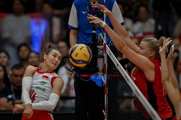 Poland v Belgium - FIVB Women’s World Volleyball Championship BANGKOK, THAILAND - AUGUST 30:Paulina Damaske (24) of Poland in action during the FIVB Women s World Volleyball Championship match between Poland and Belgium at Huamark Indoor Stadium in Bangkok, Thailand on August 30, 2025. Mustafa Hatipoglu Anadolu Banghok Thailand. Editorial use only. Please get in touch for any other usage.  Copyright: x2025xAnadoluxMustafaxHatipoglux
