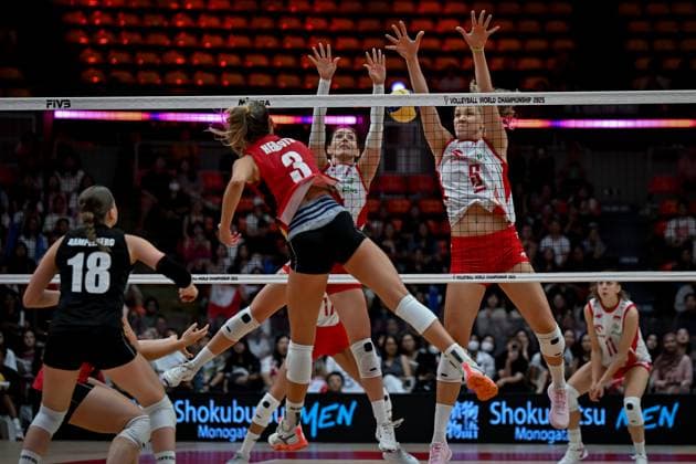 Poland v Belgium - FIVB Women’s World Volleyball Championship BANGKOK, THAILAND - AUGUST 30: Britt Herbots (3), of Belgium in action during the FIVB Women s World Volleyball Championship match between Poland and Belgium at Huamark Indoor Stadium in Bangkok, Thailand on August 30, 2025. Mustafa Hatipoglu Anadolu Banghok Thailand. Editorial use only. Please get in touch for any other usage.  Copyright: x2025xAnadoluxMustafaxHatipoglux