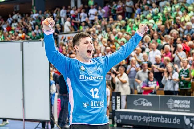 Handball Bundesliga; HSG Wetzlar - SG Flensburg-Handewitt, 30.08.25 Anadin Suljakovic (HSG Wetzlar, 12) Handball Bundesliga; HSG Wetzlar - SG Flensburg-Handewitt: Wetzlar, 30.08.25 Copyright: xBEAUTIFULxSPORTS Roeczeyx