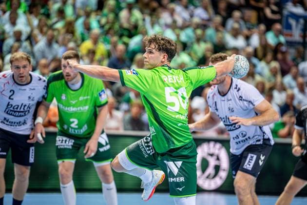 Handball Bundesliga; HSG Wetzlar - SG Flensburg-Handewitt, 30.08.25 Lion Zacharias (HSG Wetzlar, 50) Handball Bundesliga; HSG Wetzlar - SG Flensburg-Handewitt: Wetzlar, 30.08.25 Copyright: xBEAUTIFULxSPORTS Roeczeyx
