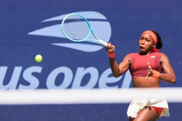 August 30, 2025, Flushing Meadows, New York, USA: Coco Gauff hits a forehand return during a match against Magdalena Frech on Day 7 of the 2025 US Open at USTA Billie Jean King National Tennis Center on Saturday August 30, 2025 in the Flushing neighborhood of the Queens borough of New York City. JAVIER ROJAS PI Flushing Meadows USA - ZUMAp124 20250830_zaa_p124_019 Copyright: xJavierxRojasx