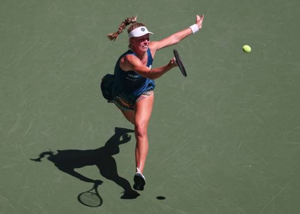 Magdalena Frech, von oben, US Open Championships 2023, USTA Billie Jean King National Tennis Center, Flushing Meadows, New York, USA . Copyright: xJuergenxHasenkopfx