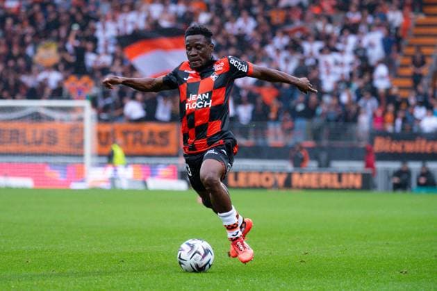 FOOTBALL : Lorient vs Lille - Ligue 1 - 30 08 2025 Arsene Kouassi ( 43 - Lorient ) during the Ligue 1 match between FC Lorient and Lille OSC at Stade Yves Allainmat on August 30, 2025 in Lorient, France. ( Photo by Federico Pestellini PsnewZ ) - LorientFrance  Copyright: xFedericoxPestellinix