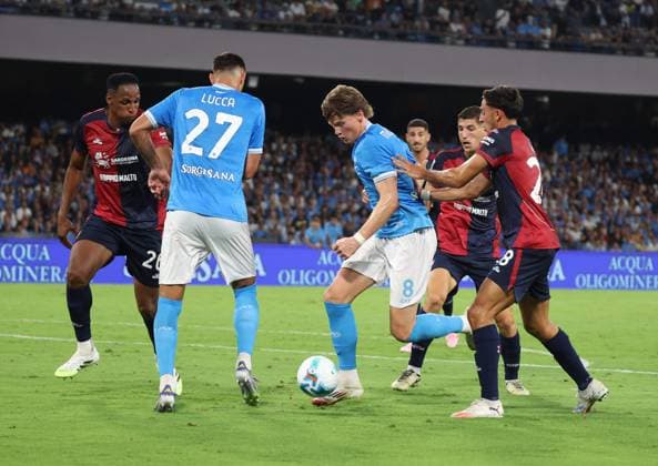 Serie A Football Championship Match - 2025 26 Napoli vs Cagliari During the football match of 30 08 2025, valid for the Italian Serie A championship - 2025 26 in Naples at the Diego Armando Maradona Stadium between SSC Napoli vs FC Cagliari In the photo: Scott McTominay of SSC Napoli NAPOLI Stadium Diego Armando Maradona CAMPANIA ITALIA Copyright: xFABIOxSASSOxFabioxSassox napoli cagliari2025_08_30Fabio Sasso0805