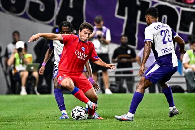FOOTBALL : Toulouse vs PSG - 3eme Journee de Ligue 1 McDonald S - Toulouse - 30 08 2025 Joao Neves (psg) Toulouse  Copyright: xThierryxBretonx