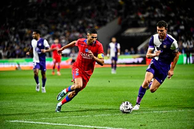 FOOTBALL : Toulouse vs PSG - 3eme Journee de Ligue 1 McDonald S - Toulouse - 30 08 2025 Achraf Hakimi (psg) Toulouse  Copyright: xThierryxBretonx