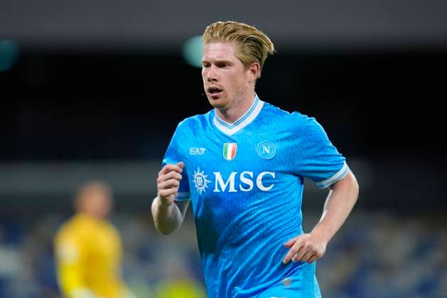 Kevin De Bruyne (SSC Napoli) looks on, Serie A, SSC Napoli v Cagliari Calcio, Diego Maradona Stadium, August 30, 2025, Naples, Italy.