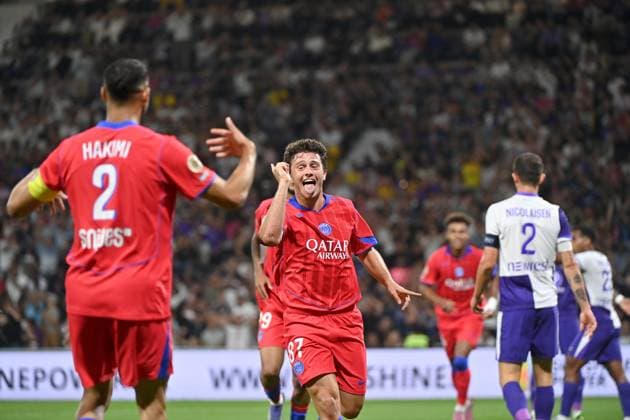Toulouse FC v Paris Saint-Germain - Ligue 1 McDonald s 2025 2026 87 Joao NEVES (psg) during the Ligue 1 McDonald s match between Toulouse and Paris at Stadium de Toulouse on August 30, 2025 in Toulouse, France. Toulouse France  Copyright: xFEPx 776348117