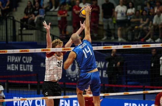 Galassi Gianluca (ITA) in action during 2025 FIPAV Cup Men - Italy vs Germany, International volleyball match in Turin, Italy, August 30 2025  Copyright: xSilvanoxMarcoxCesario IPAxSportx xipa-agency.netx xx IPA_63694704 IPA_Agency_IPA63694704