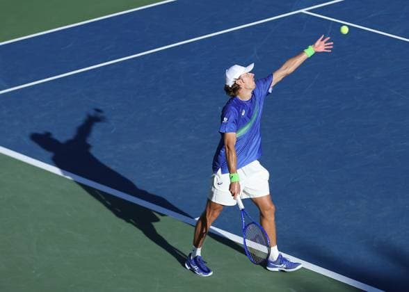 2025 US Open Tennis Championships, Day Seven, Billy Jean-King Tennis Centre, Flushing Meadows, New York, USA, 30 08 2025 Alex de Minaur (AUS) in action during his third round match against Daniel Altmaier (GER) in the 2025 US Open at Flushing Meadows New York Billy Jean King Tennis Centre, Flushing Meadows New York USA Copyright: xMarkxGreenwoodx