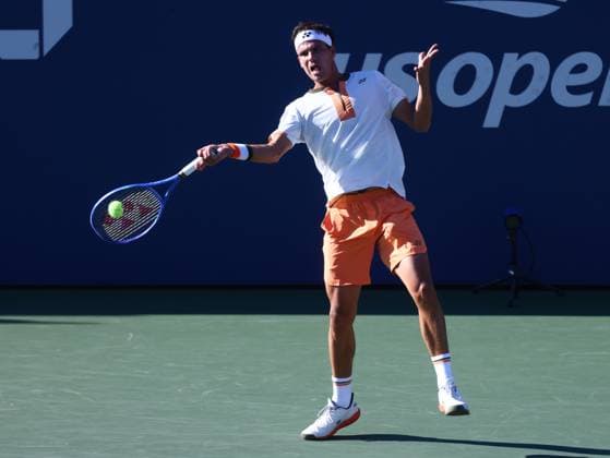 2025 US Open Tennis Championships, Day Seven, Billy Jean-King Tennis Centre, Flushing Meadows, New York, USA, 30 08 2025 Daniel Altmaier (GER) in action during his third round match against Alex de Minaur (AUS) in the 2025 US Open at Flushing Meadows New York Billy Jean King Tennis Centre, Flushing Meadows New York USA Copyright: xMarkxGreenwoodx