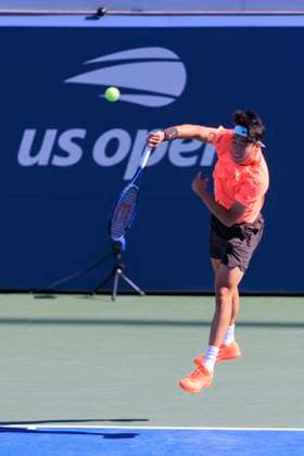 August 30, 2025, Flushing Meadows, New York, USA: Coleman Wong serves during a match against Andrey Rublev on Day 7 of the 2025 US Open at USTA Billie Jean King National Tennis Center on Saturday August 30, 2025 in the Flushing neighborhood of the Queens borough of New York City. JAVIER ROJAS PI Flushing Meadows USA - ZUMAp124 20250830_zaa_p124_089 Copyright: xJavierxRojasx