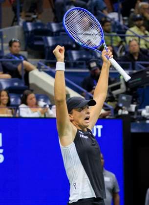 August 30, 2025, Flushing Meadows, New York, USA: Iga Swiatek reacts after winning her match match against Anna Kalinskaya on Day 7 of the 2025 US Open at USTA Billie Jean King National Tennis Center on Saturday August 30, 2025 in the Flushing neighborhood of the Queens borough of New York City. JAVIER ROJAS PI Flushing Meadows USA - ZUMAp124 20250830_zaa_p124_135 Copyright: xJavierxRojasx
