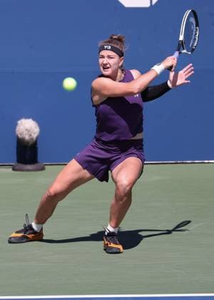 Karolina Muchova, von oben, US Open Championships 2023, USTA Billie Jean King National Tennis Center, Flushing Meadows, New York, USA . Copyright: xJuergenxHasenkopfx