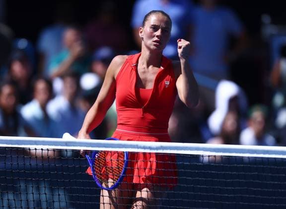2025 US Open Tennis Championships, Day Seven, Billy Jean-King Tennis Centre, Flushing Meadows, New York, USA, 30 08 2025 Marta Kostyuk (UKR) celebrates during her third round match against Diane Parry (FRA) in the 2025 US Open at Flushing Meadows New York Billy Jean King Tennis Centre, Flushing Meadows New York USA Copyright: xMarkxGreenwoodx