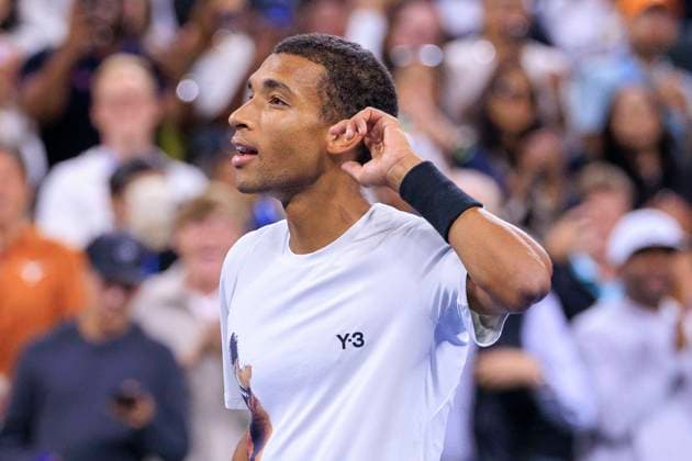 August 30, 2025, Flushing Meadows, New York, USA: Felix Auger-Aliassime celebrates after winning his match against Alexander Zverev on Day 7 of the 2025 US Open at USTA Billie Jean King National Tennis Center on Saturday August 30, 2025 in the Flushing neighborhood of the Queens borough of New York City. JAVIER ROJAS PI Flushing Meadows USA - ZUMAp124 20250830_zaa_p124_156 Copyright: xJavierxRojasx