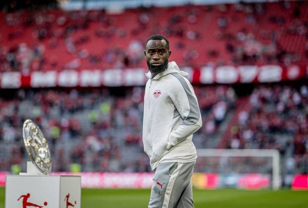Leipzigs Lutsharel Geertruida. Fussball 1. Bundesliga, 1. Spieltag: FC Bayern Muenchen - RB Leipzig 6:0. 22. August 2025: Muenchen, Allianz Arena. FC Bayern Muenchen - RB Leipzig 6:0