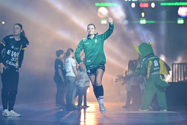 Handball I Frauen I Saison 2025-2026 I 1. HBF I 1. Spieltag I VfL Oldenburg - BSV Sachsen Zwickau I 30.08.2025 Lisa-Marie Fragge (44, VfL Oldenburg) Oldenburg EWE Arena Niedersachsen Deutschland Copyright: xLobeca FelixxSchlikisx