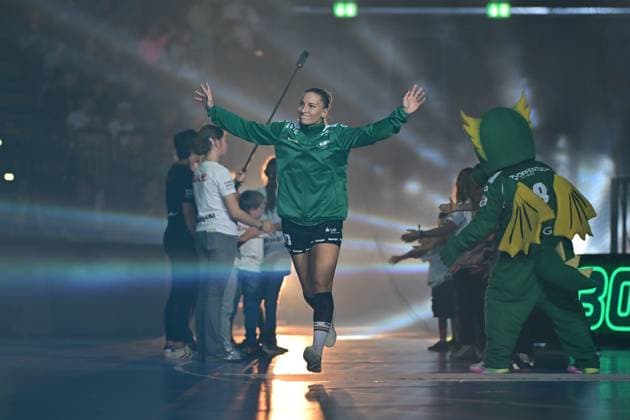 Handball I Frauen I Saison 2025-2026 I 1. HBF I 1. Spieltag I VfL Oldenburg - BSV Sachsen Zwickau I 30.08.2025 Jenny Behrend (30, VfL Oldenburg) Oldenburg EWE Arena Niedersachsen Deutschland Copyright: xLobeca FelixxSchlikisx