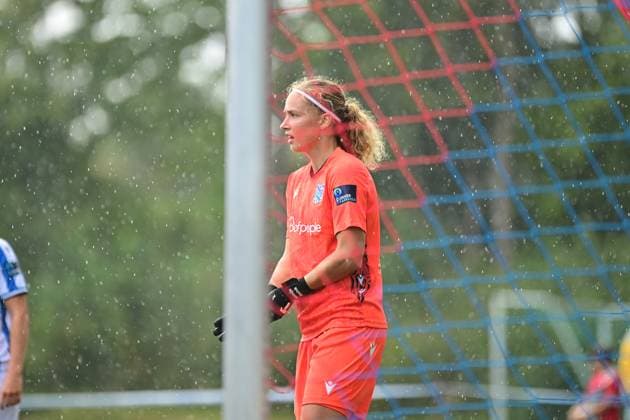 Fußball I Frauen I Saison 2025-2026 I Testspiel I Hamburger SV - SC Heerenveen I 30.08.2025 Jasmijn Resink (1, SC Heerenveen Frauen) Varel Obenstroh, A-Platz Niedersachsen Deutschland Copyright: xLobeca FelixxSchlikisx