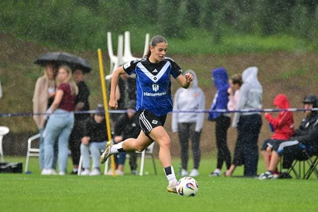 Fußball I Frauen I Saison 2025-2026 I Testspiel I Hamburger SV - SC Heerenveen I 30.08.2025 Leni Marie Eggert (29, Hamburger SV) Varel Obenstroh, A-Platz Niedersachsen Deutschland Copyright: xLobeca FelixxSchlikisx