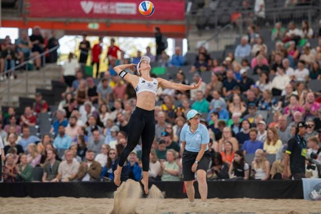 RECORD DATE NOT STATED Beach Pro Tour - Elite 16 Hamburg, 31.08.2025 Cinja Tillmann (Player No. 2, GER); Beach Pro Tour - Elite 16 Hamburg am 31.08.2025 Copyright: xBEAUTIFULxSPORTS PeterxWeberx