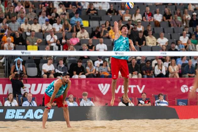 RECORD DATE NOT STATED Beach Pro Tour - Elite 16 Hamburg, 31.08.2025 Michal Bryl (Player 2, POL), Bartosz ?osiak (Player 1; Beach Pro Tour - Elite 16 Hamburg am 31.08.2025 Copyright: xBEAUTIFULxSPORTS PeterxWeberx