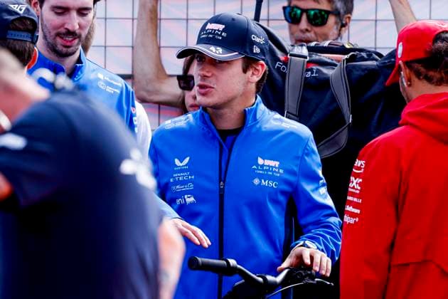 Drivers Parade Franco Colapinto of Argentina and BWT Alpine F1 Team looks on during the Formula 1 Heineken Dutch Grand Prix 2025 on Day 3 at Circuit Zandvoort on August 31, 2025 in Zandvoort, Netherlands. (Photo by Marcel ter Bals DeFodi Images)