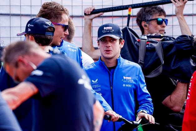 Drivers Parade Franco Colapinto of Argentina and BWT Alpine F1 Team looks on during the Formula 1 Heineken Dutch Grand Prix 2025 on Day 3 at Circuit Zandvoort on August 31, 2025 in Zandvoort, Netherlands. (Photo by Marcel ter Bals DeFodi Images)