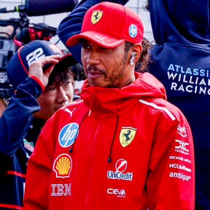 Drivers Parade Lewis Hamilton of the United Kingdom and Scuderia Ferrari HP F1 Team looks on during the Formula 1 Heineken Dutch Grand Prix 2025 on Day 3 at Circuit Zandvoort on August 31, 2025 in Zandvoort, Netherlands. (Photo by Marcel ter Bals DeFodi Images)