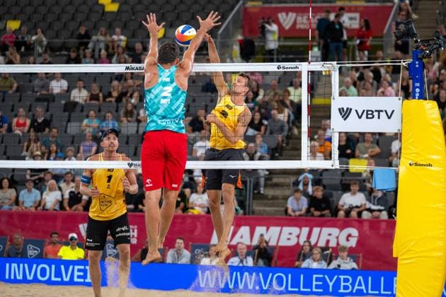RECORD DATE NOT STATED Beach Pro Tour - Elite 16 Hamburg, 31.08.2025 Yorick de Groot (Player No. 2, NED), Stefan Boermans (Player No. 1; Beach Pro Tour - Elite 16 Hamburg am 31.08.2025 Copyright: xBEAUTIFULxSPORTS PeterxWeberx